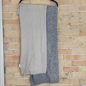 2 New Moment Blanket Scarves/ Wraps - Beige and Gray